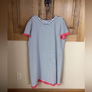 XXL Sweet Salt modest striped cotton dress